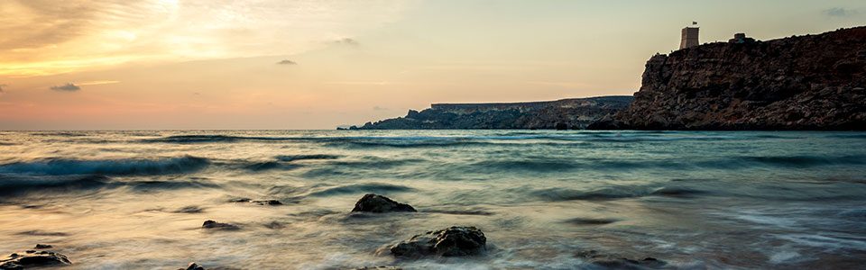 Fotografie Tipps in Bildern - kurze und lange Belichtungen - Malta Strand Meer